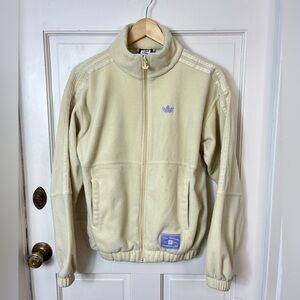 Adidas Nora Vasconcellos Creamy Yellow Fleece Jacket XS